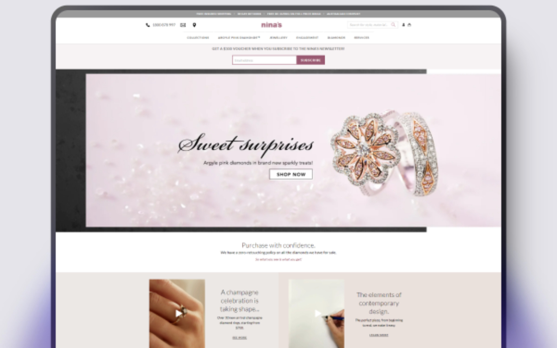 Ninas Jewellery Magento Development Crafted by Elsner