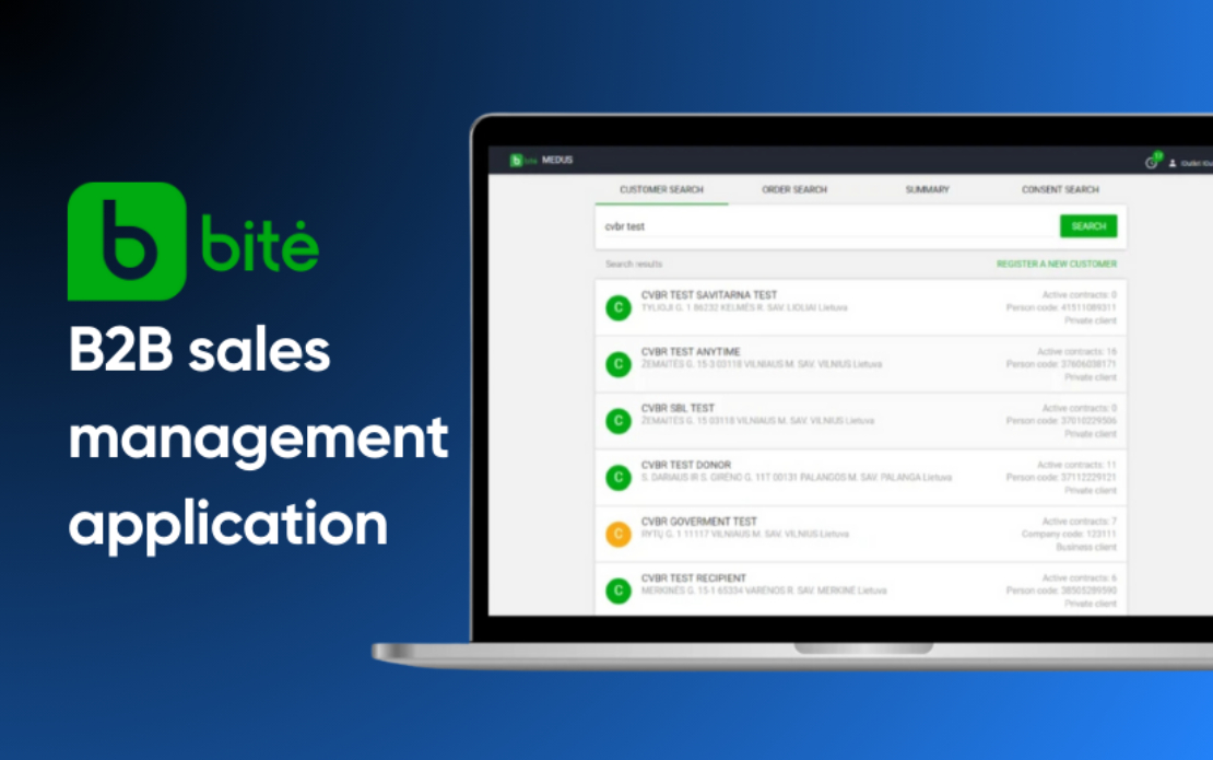 Boosted Sales Performance for Bitė Group's B2B Sales Platform