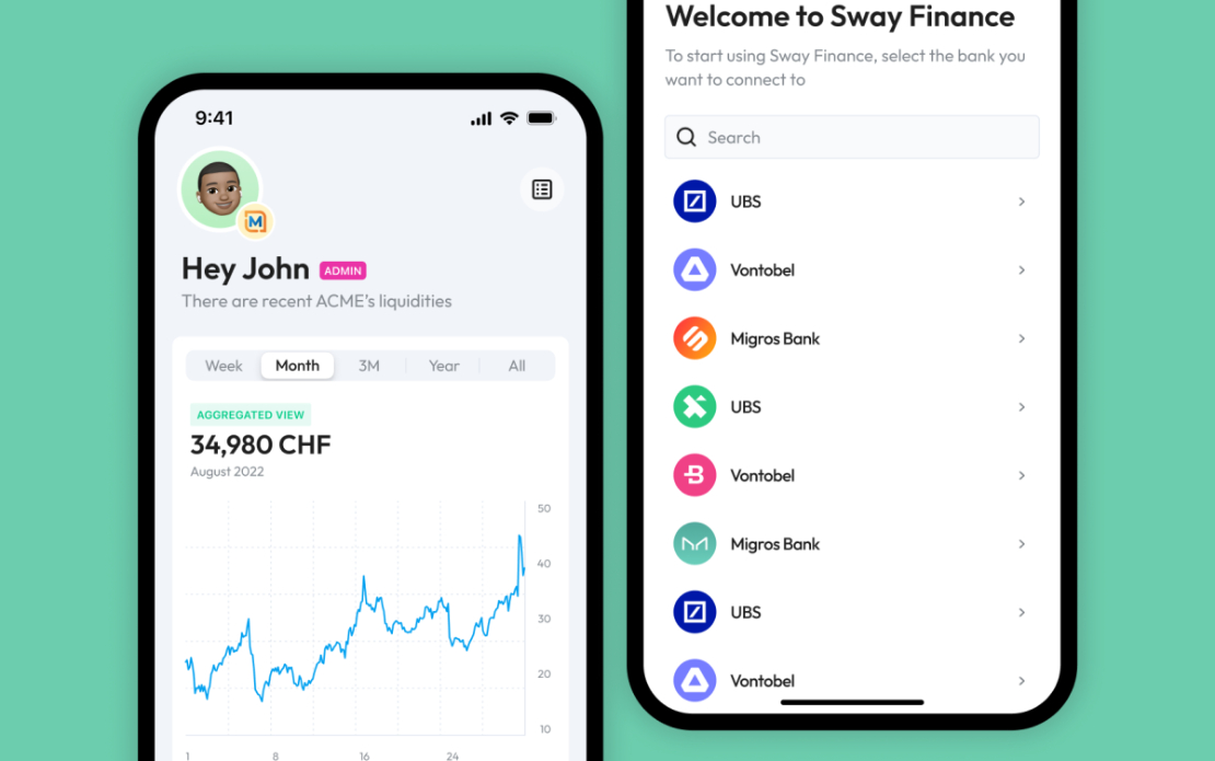 Sway Finance - Mobile Bank App UI UX Design