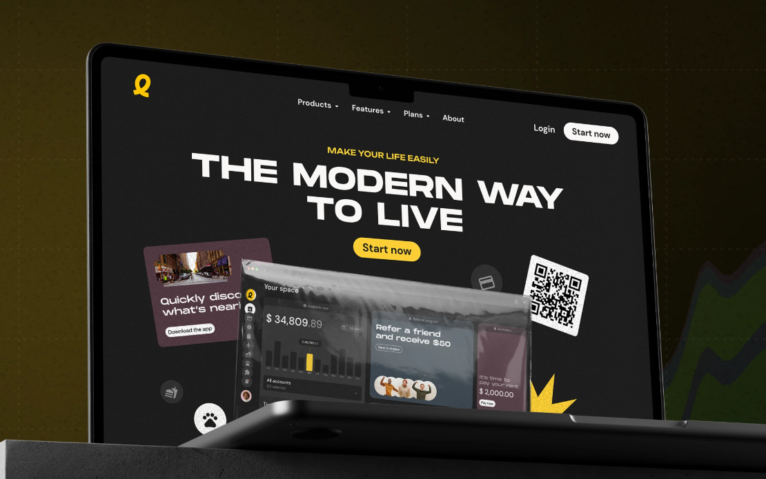 Easily – Promo website for the super app