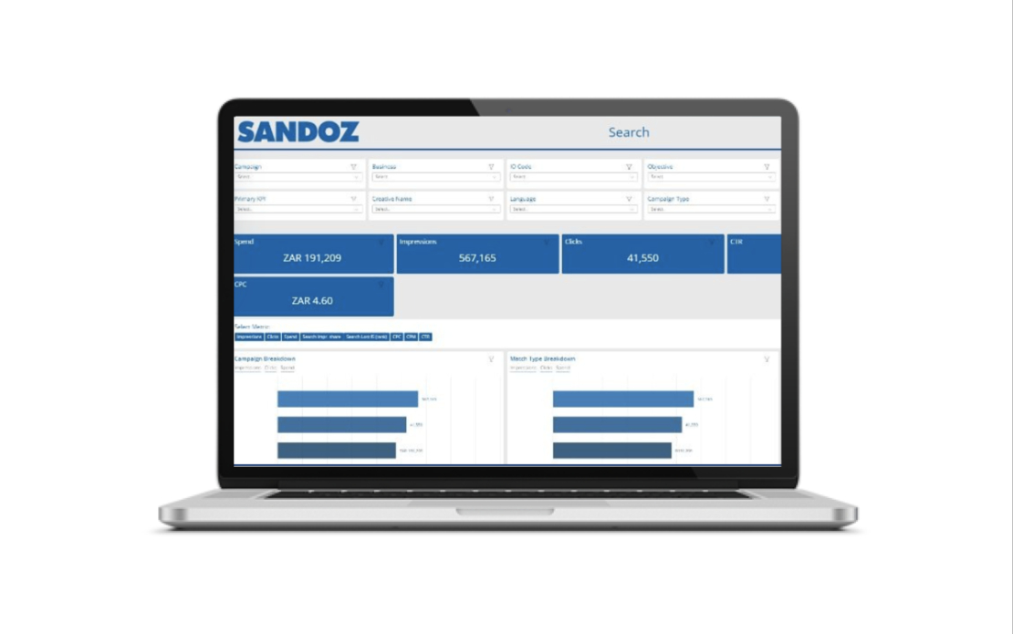 Sandoz: Centralized analytics for pharma decision-making.