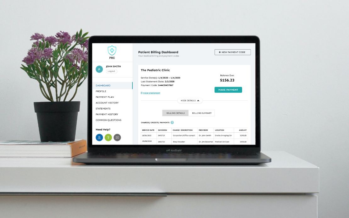 Patient resource center and payment solution