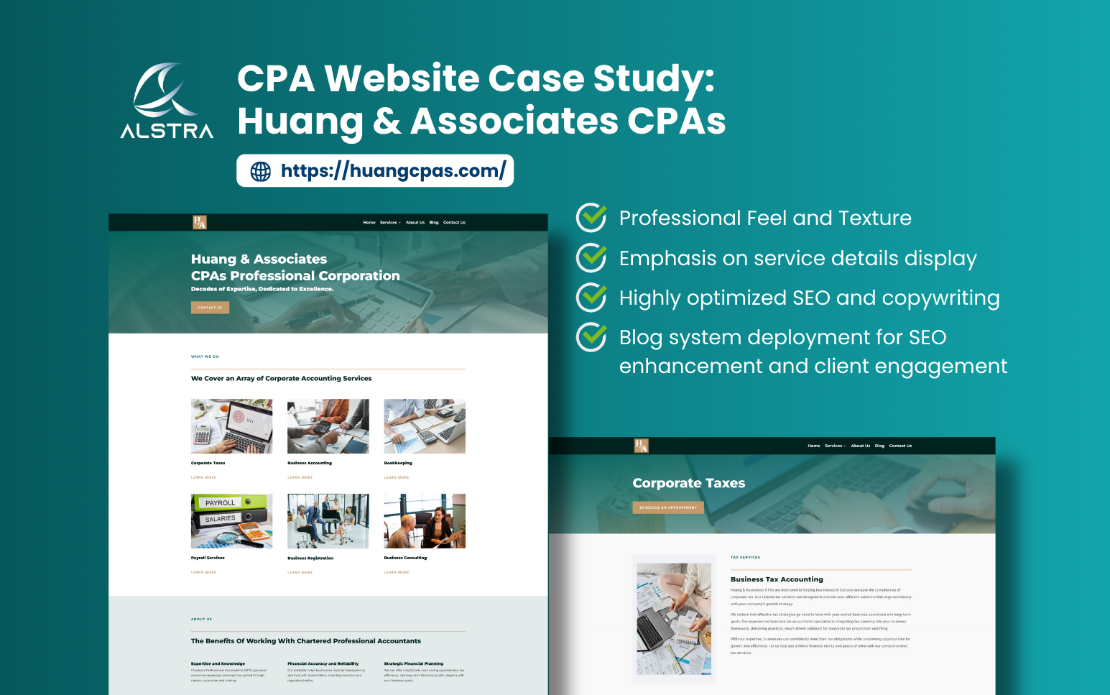 CPA Website Design for Huang & Associates CPAs
