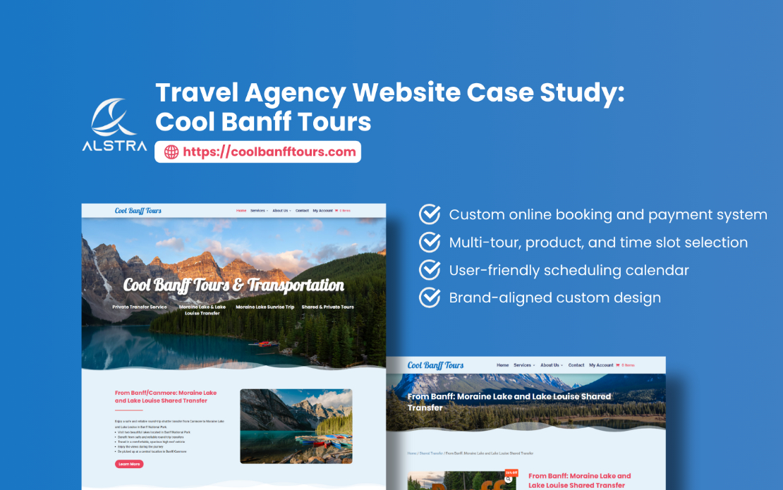 Travel Agency Booking Website Cool Banff Tours