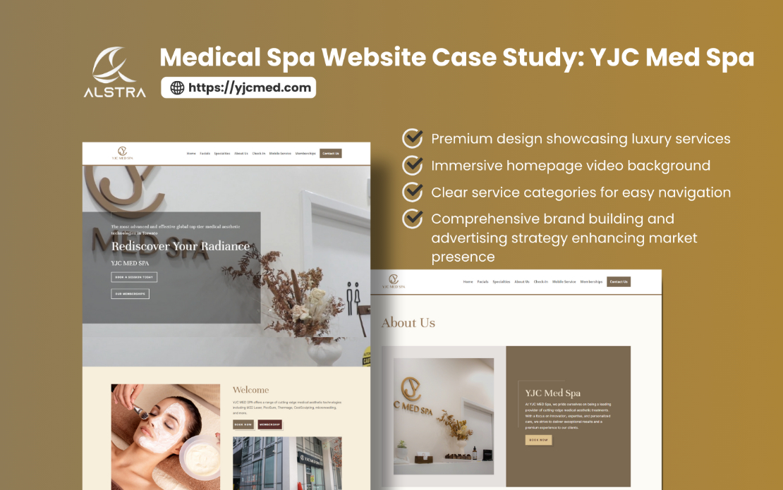 Aesthetic Clinic Website YJC Med Spa