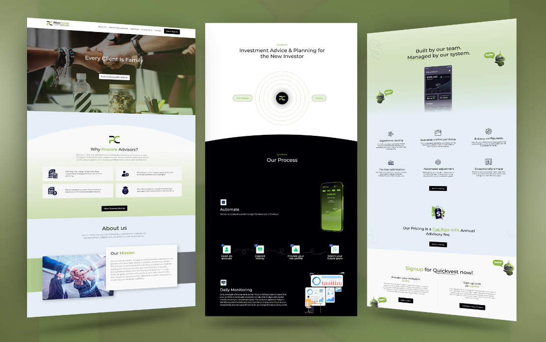 Website Redesigning & Development of Procore Advisors