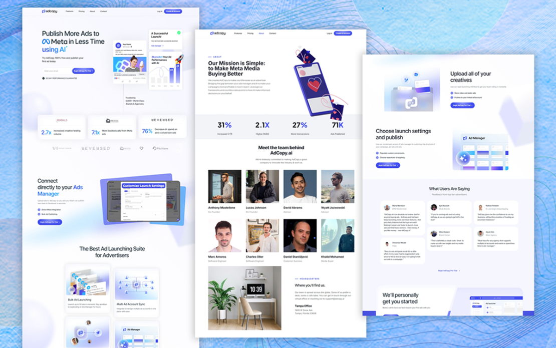 Landing Pages Designing and Development of Koast.ai