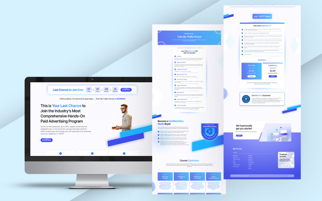 Landing Pages Designing and Development of Koast.ai