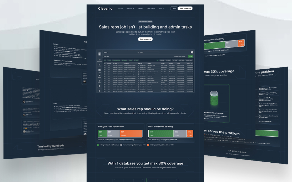 Full Stack website designing and development of Clevenio