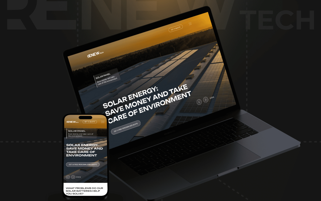 Corporate Catalog Website (WordPress) Solar Energy