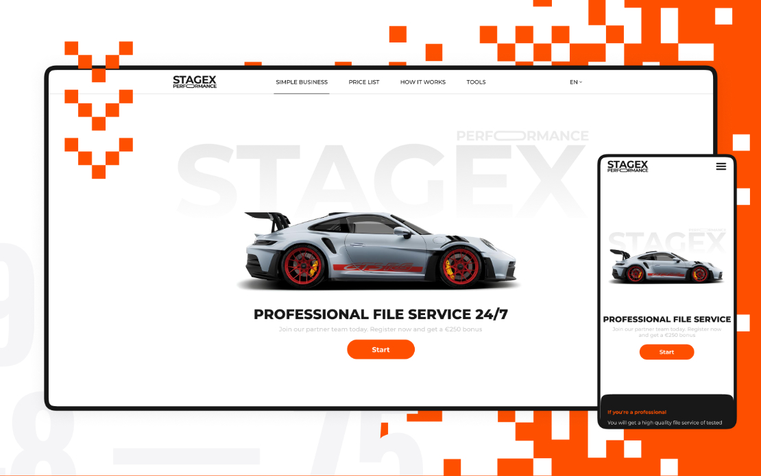  Landing page for car chip tuning ( Wordpress )