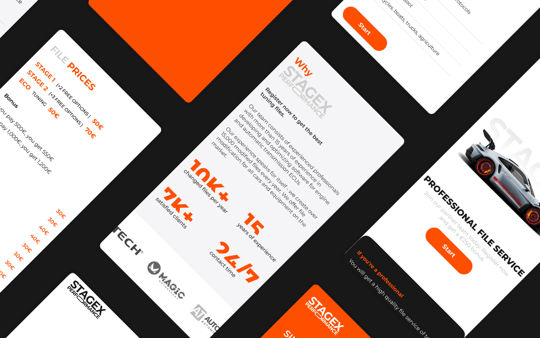  Landing page for car chip tuning ( Wordpress )
