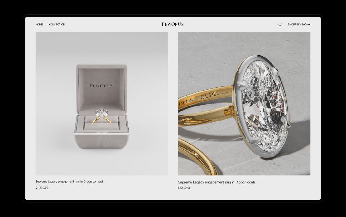 Few of Us - Shopify E-commerce website