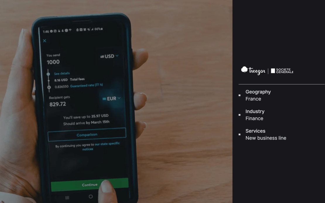 Mobile banking constructor for Treezor’s fintech clients