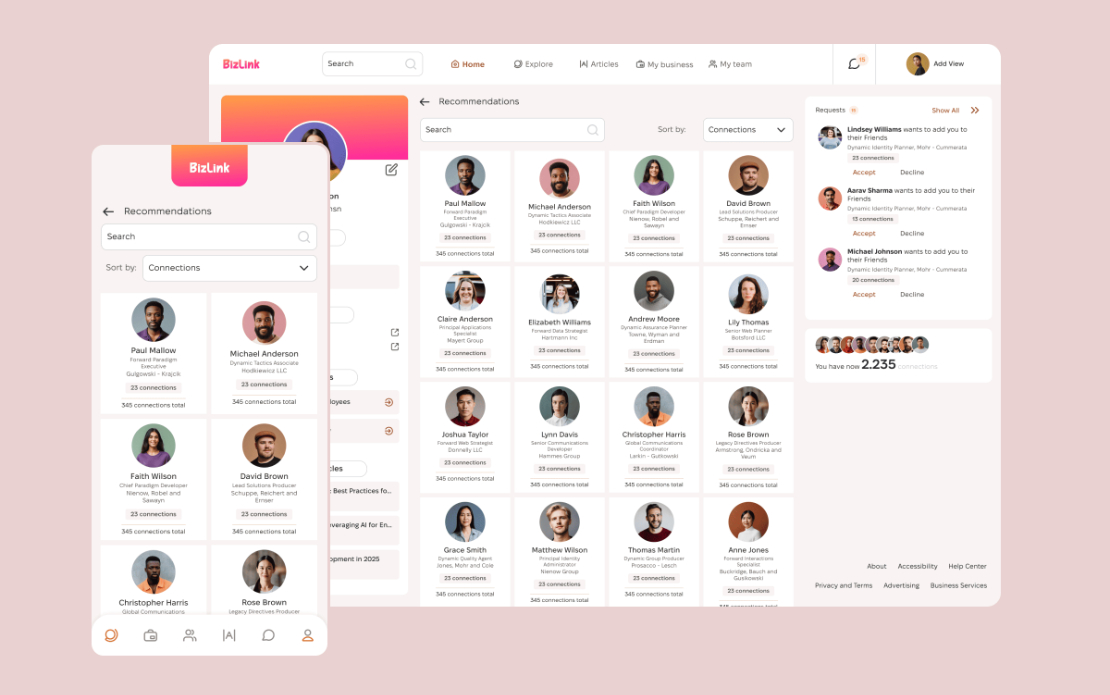 Social Network for Businessman