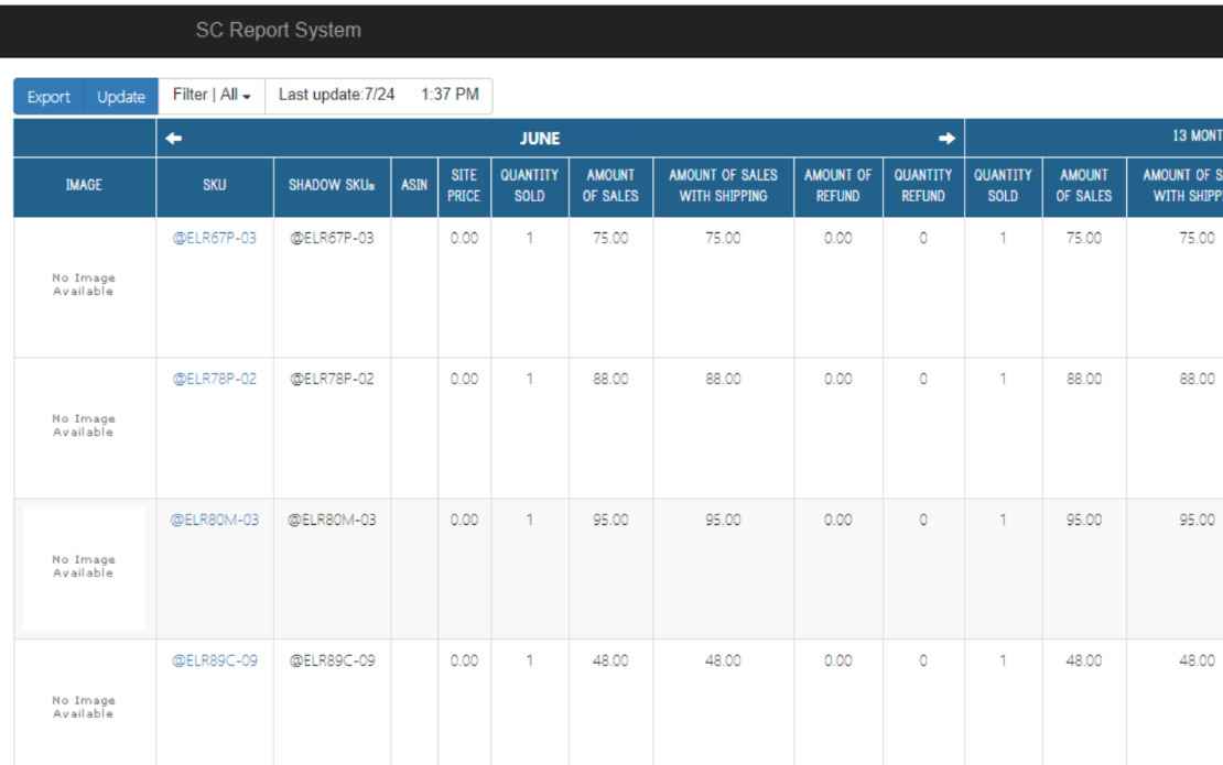 Seller Cloud Report System