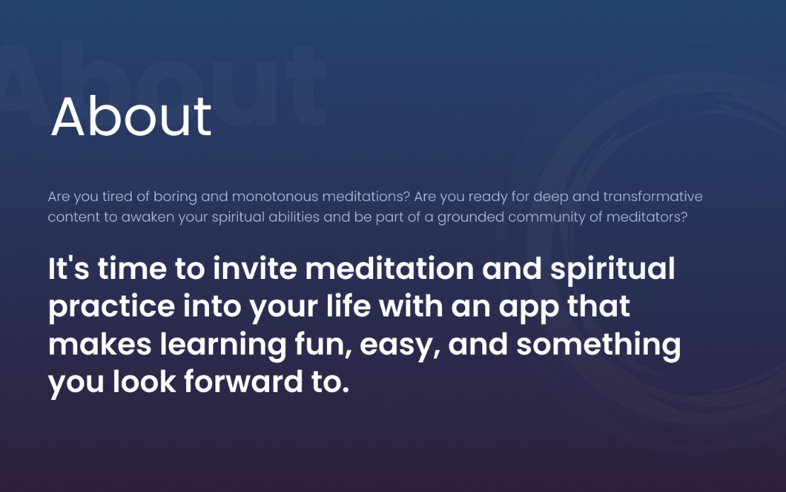 Meditation School App