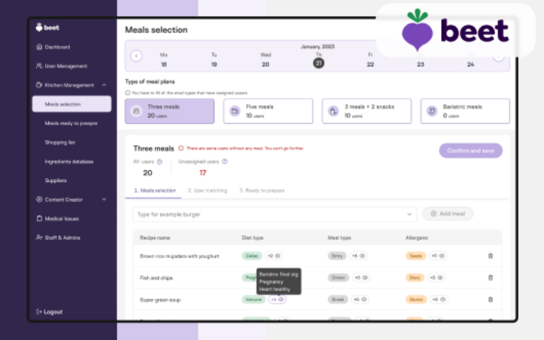 Beet - Mobile app for healthier living