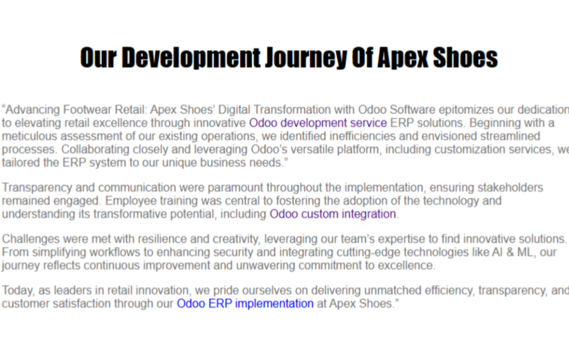 Odoo ERP Implementation 
