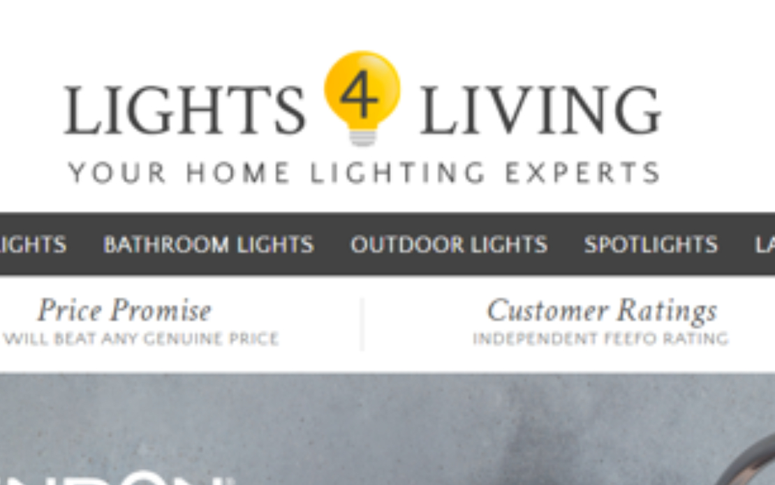 Lights4Living – Premium Lighting Solutions with Expert Magento Development by MagentoBrain