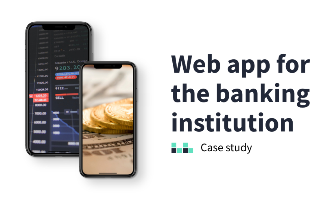 Web app for the banking institution