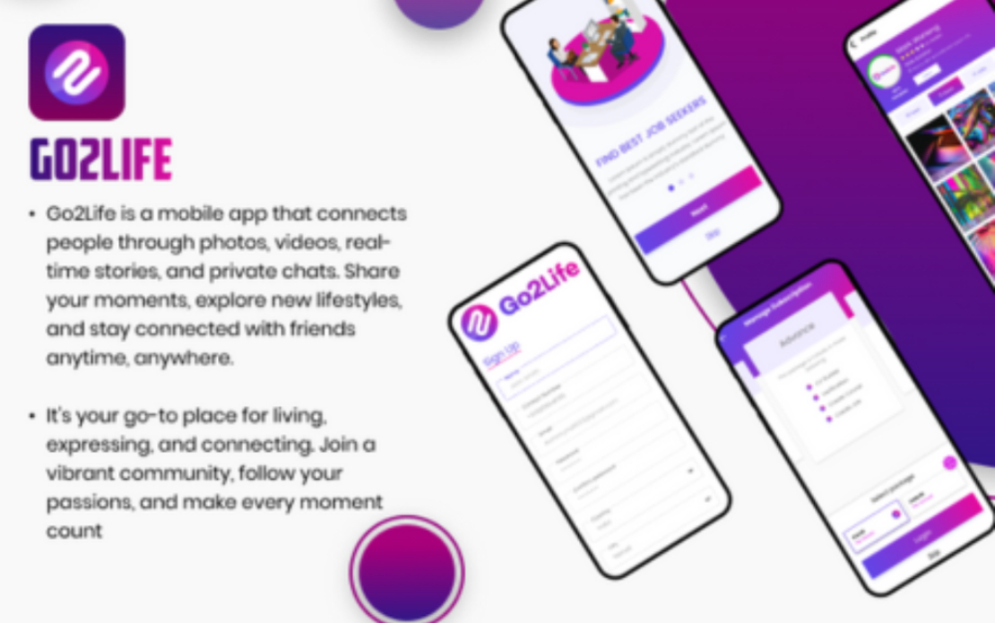 Go2Life - Social Media App