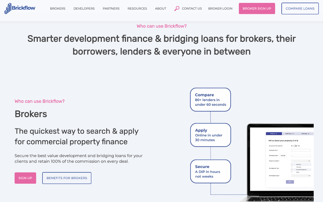 Brickflow Start Up -Development Finance Comparison