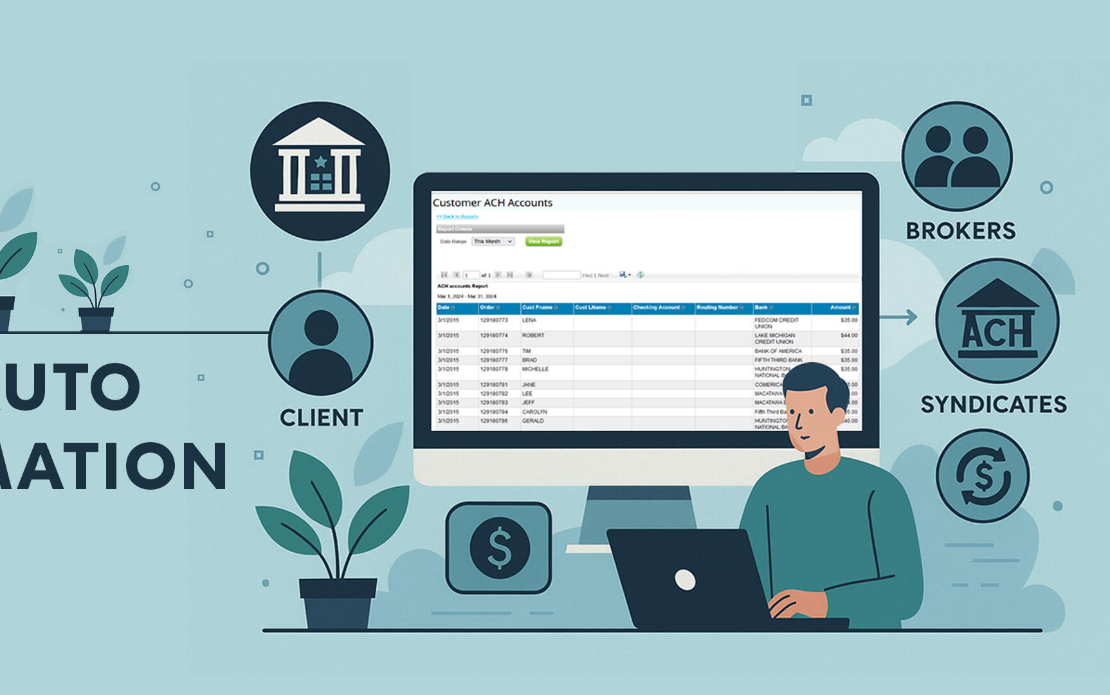 ACH payment processing system for a financial platform
