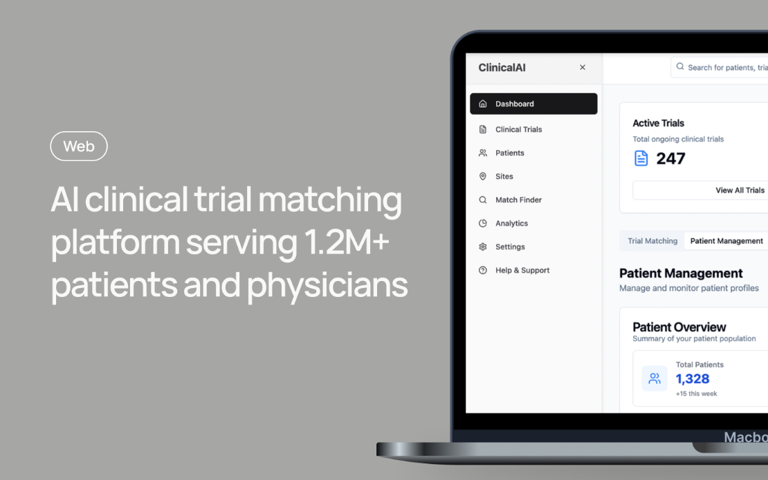 Custom AI clinical trial matching platform