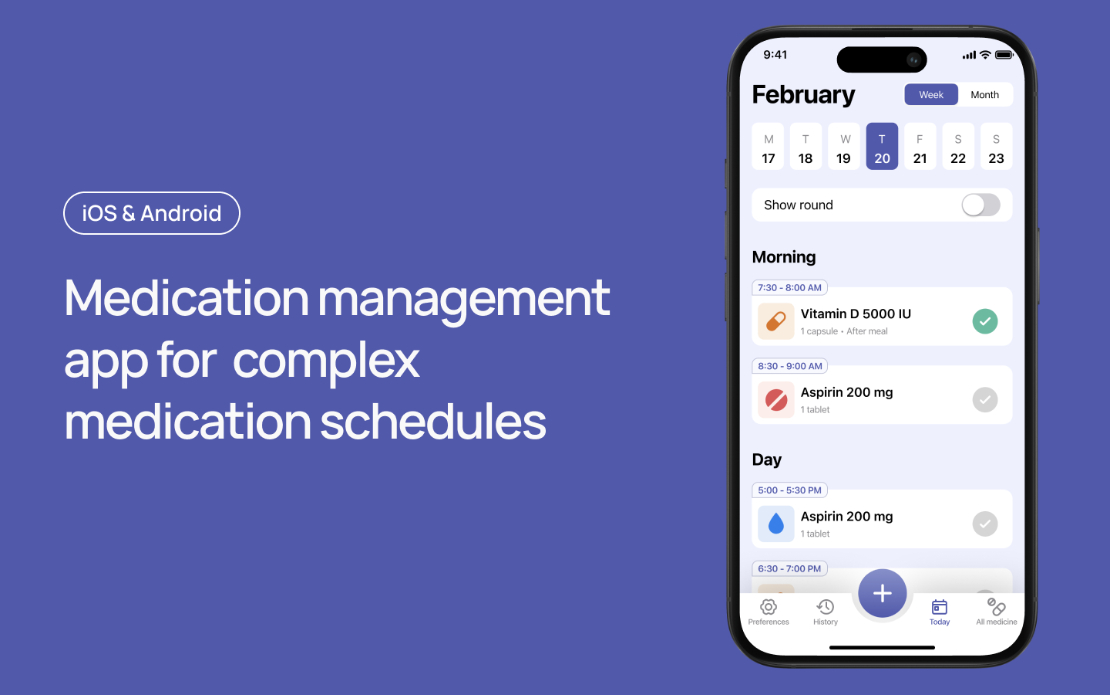 Medication management app