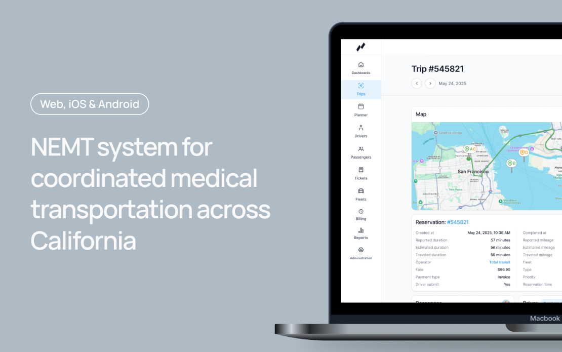 NEMT system for intercity medical rides