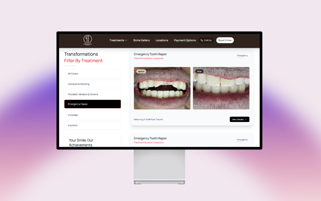 Custom dental website with seo and ppc services