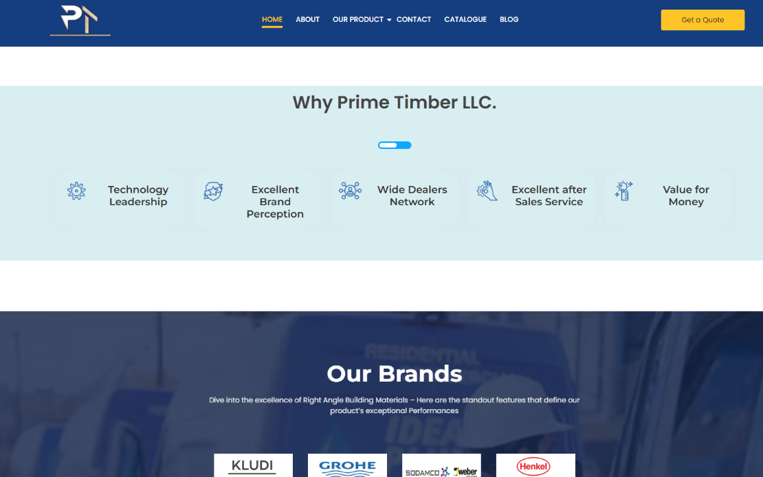 Prime Timber – Industrial Stockist & Supplier Website