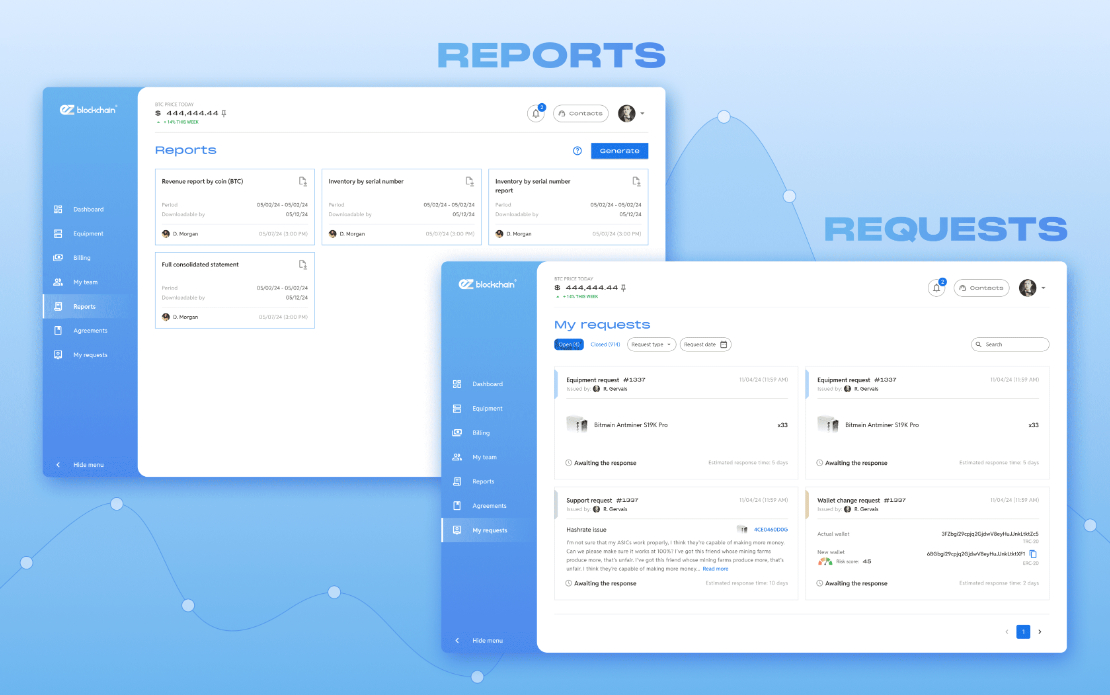 EZ Blockchain: Live Dashboard for Mining Monitoring