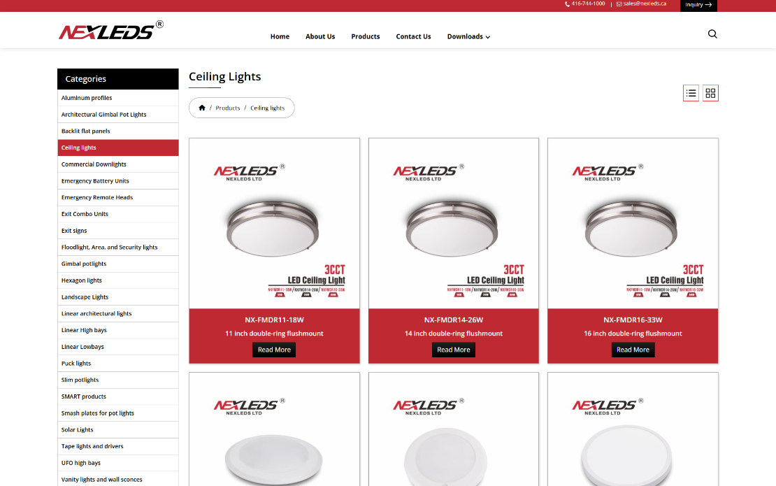 Nexleds eCommerce Web Design