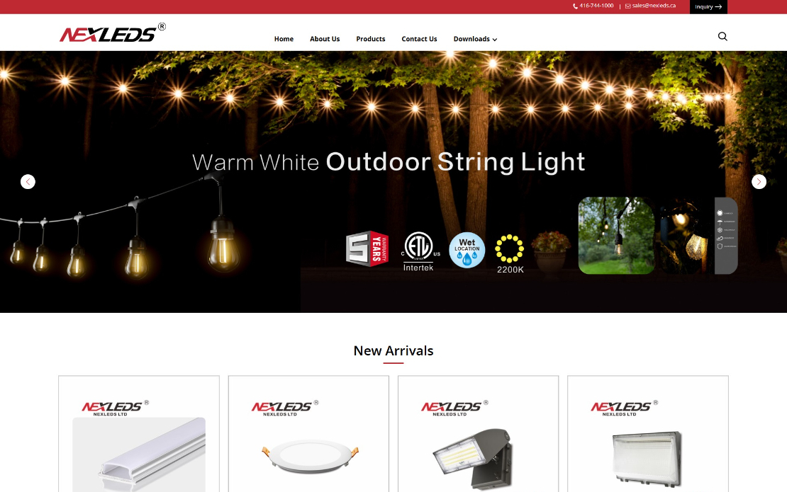 Nexleds eCommerce Web Design