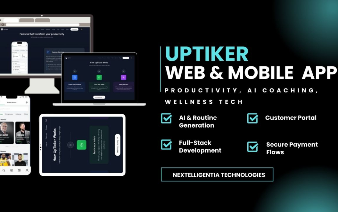 𝐔𝐩𝐓𝐢𝐜𝐤𝐞𝐫 – 𝐀𝐈-𝐏𝐨𝐰𝐞𝐫𝐞𝐝 𝐏𝐫𝐨𝐝𝐮𝐜𝐭𝐢𝐯𝐢𝐭𝐲 𝐂𝐨𝐚𝐜𝐡 (𝐖𝐞𝐛 + 𝐢𝐎𝐒 & 𝐀𝐧𝐝𝐫𝐨𝐢𝐝 𝐀𝐩𝐩𝐬)