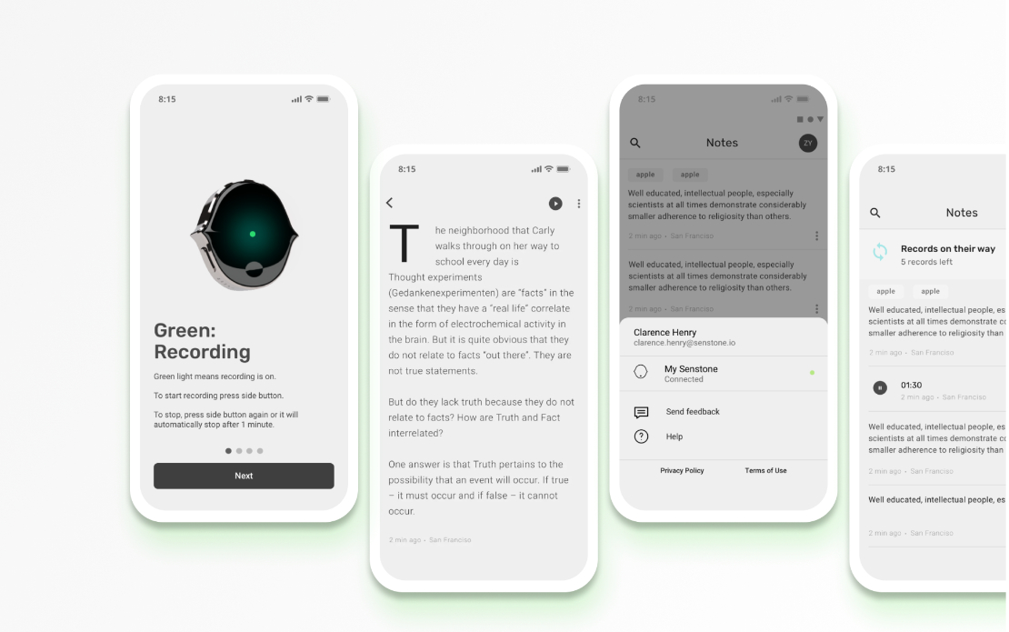 Mobile application for Wearable AI Assistant