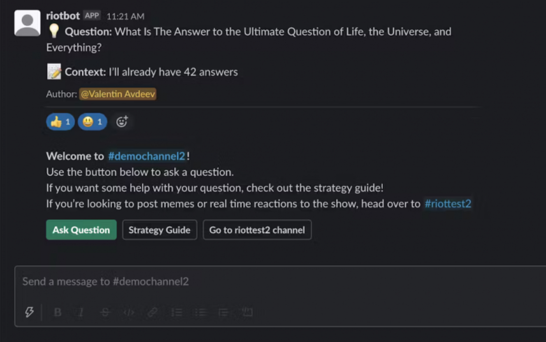 Riot Games: Slack Bot for Streamlined Communication