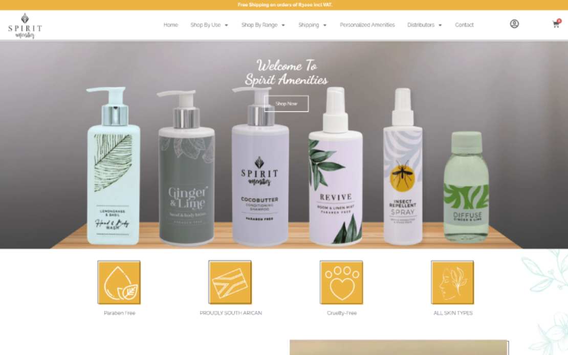 Website Revamp and AdWords - Spirit Amenities 