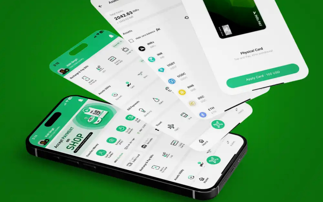 INRx Pay App- Crypto UPI App Utility Payment with Crypto