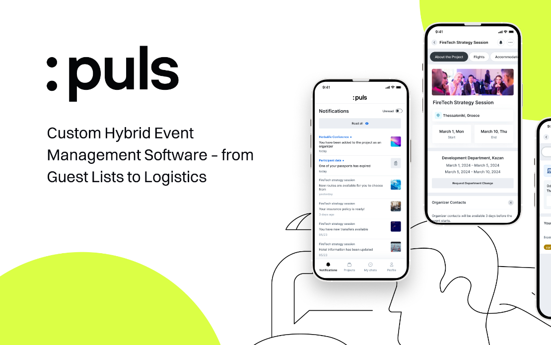 :Puls. Custom Hybrid Event Management Software​ – from Guest Lists to Logistics