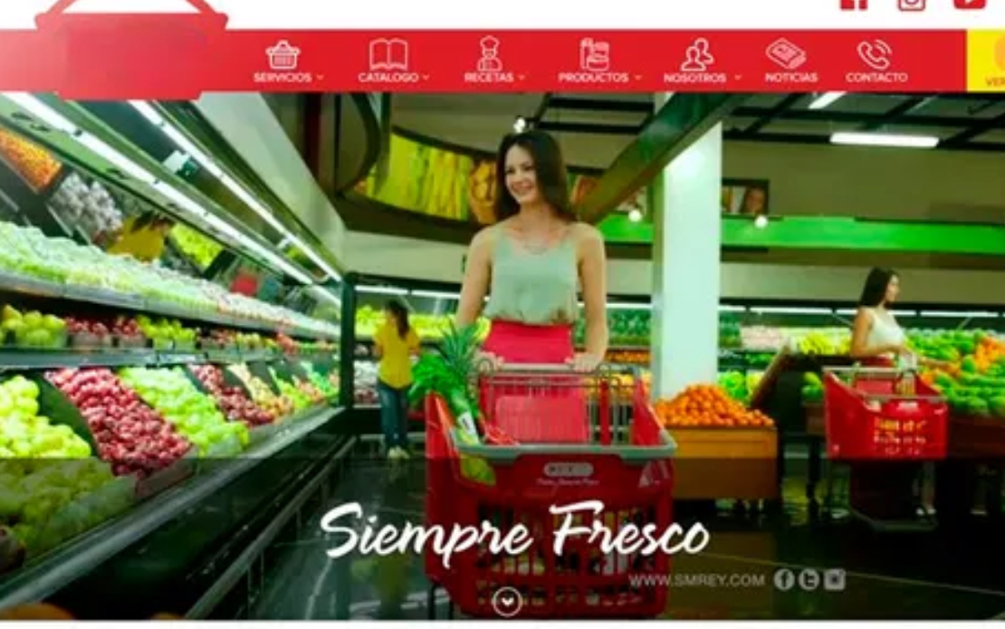 Website development for an important supermarket chain