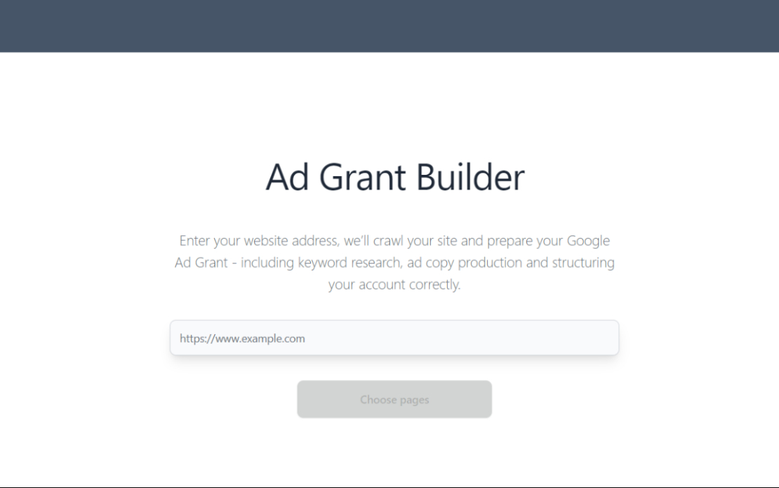 Ad Grants Tool