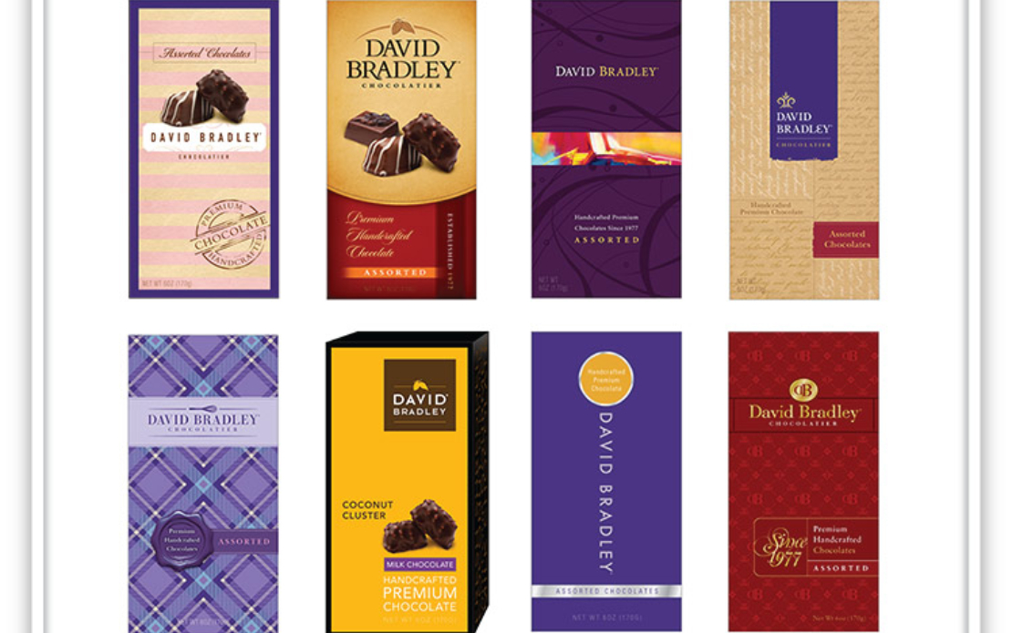 David Bradley Chocolates packaging design