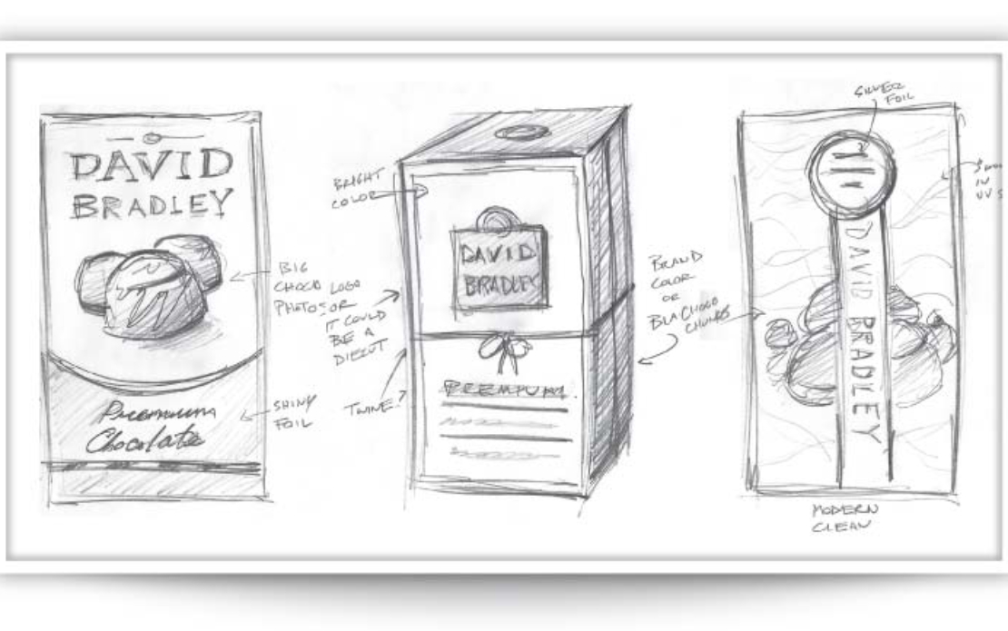 David Bradley Chocolates packaging design