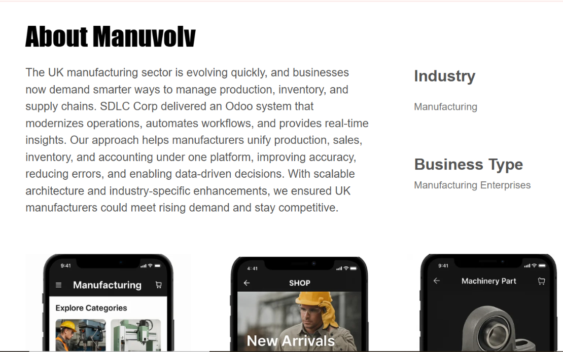 Odoo-Based Manufacturing Workflow Optimization for UK Manufacturers