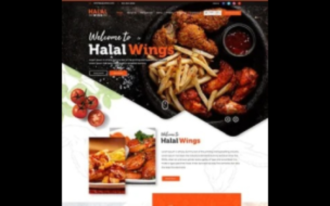 Halal Wings Fast Food Website Design