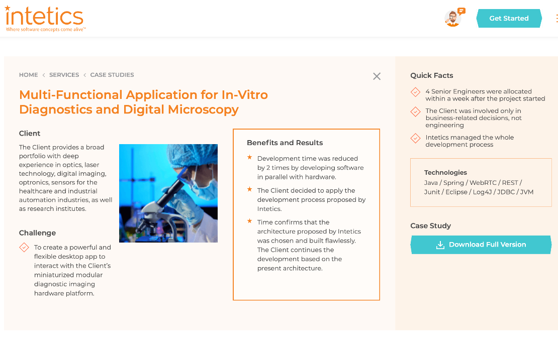 Multi-Functional Application for In-Vitro Diagnostics and Digital Microscopy