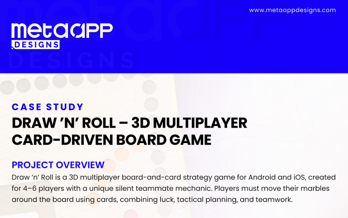 Draw ’n’ Roll – 3D Multiplayer  Card-Driven Board Game
